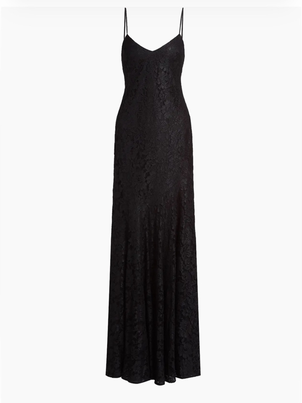 NWT Monique Lhuillier Melina Black Lace Gown